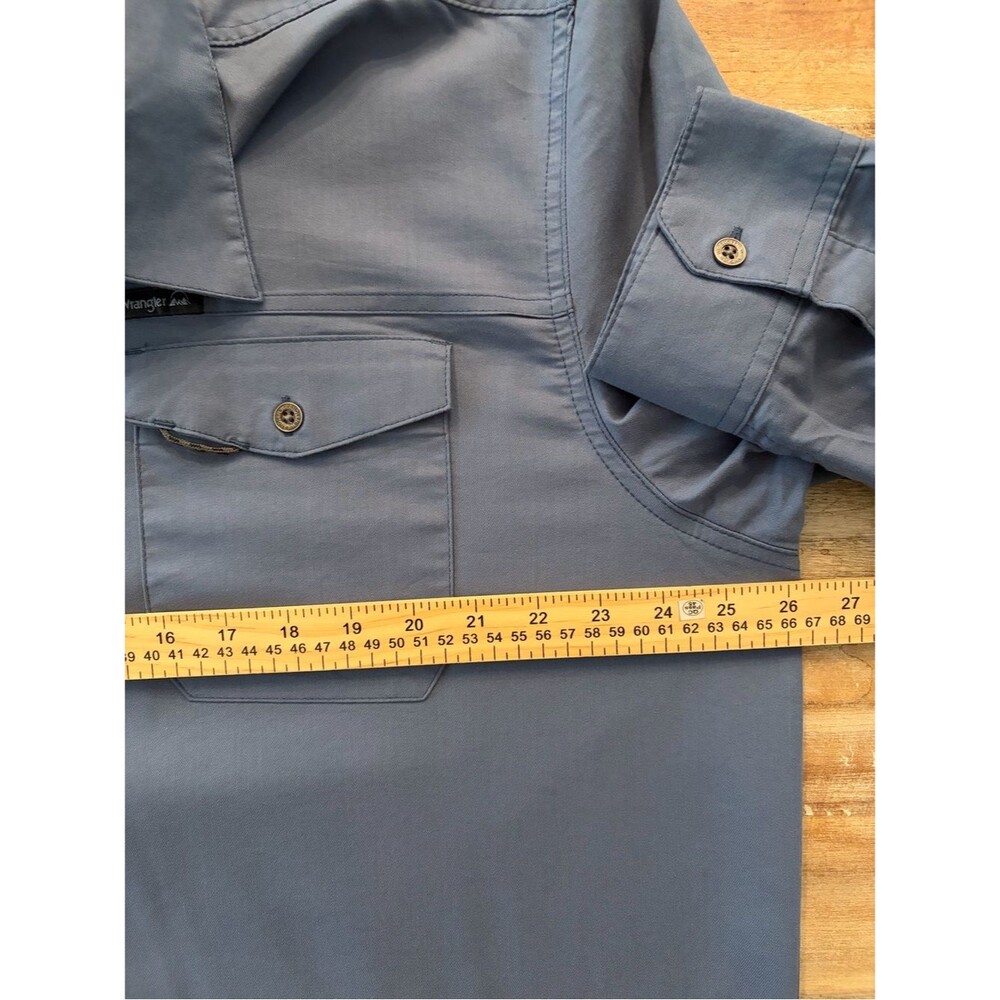 Wrangler XL Outdoor Long Sleeve Button Down Utility Shirt‎ UPF 30+ Regular Fit - Picture 14 of 16